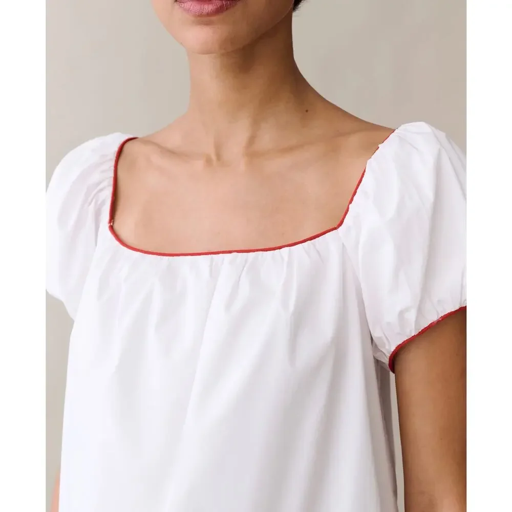 NWT New Kourt white embroidered cotton Nya Dress $147 M